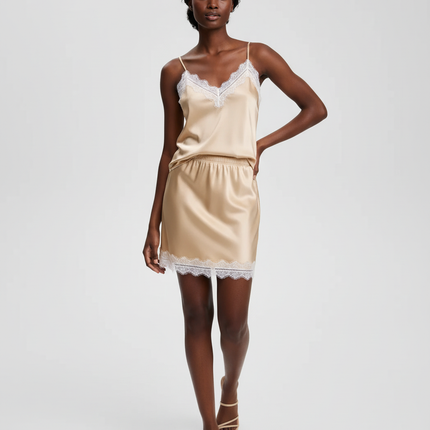 Collection image for: Jupe Dentelle Beige