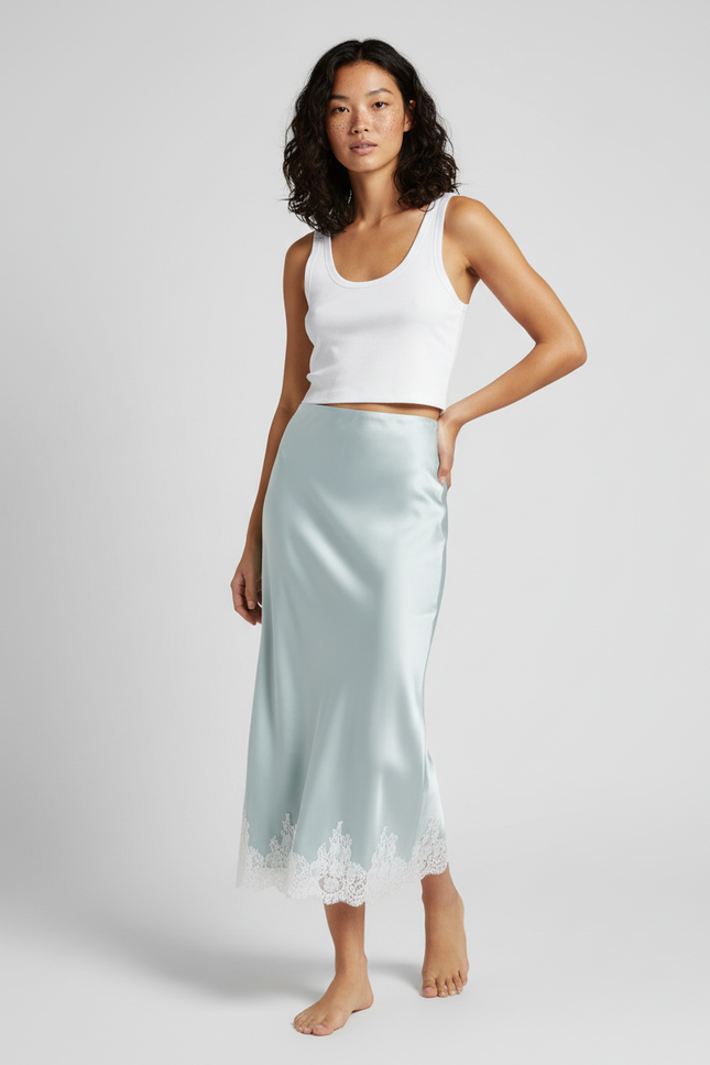 Jupe Soie Et Dentelle