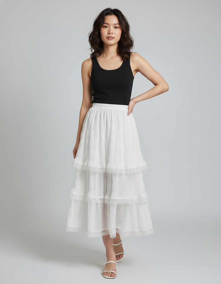 Jupe Boheme Dentelle