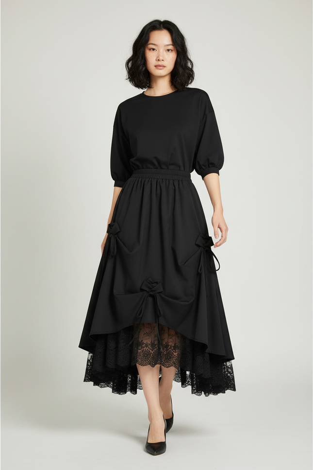 Jupe Cape Longue En Dentelle