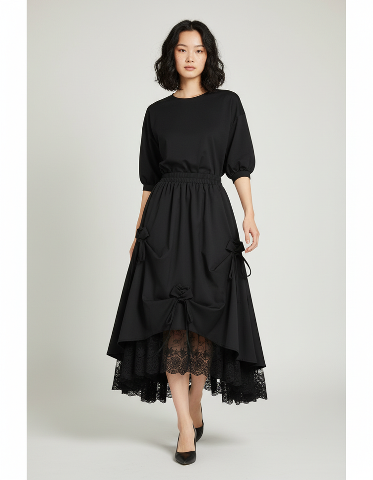 Jupe Cape Longue En Dentelle