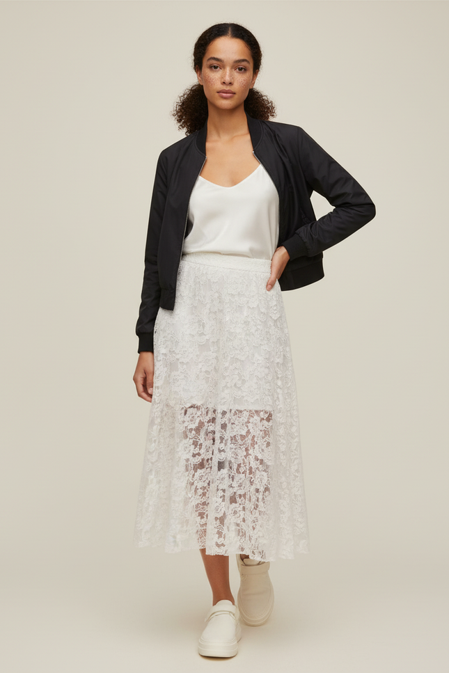 Jupe Dentelle Doublée