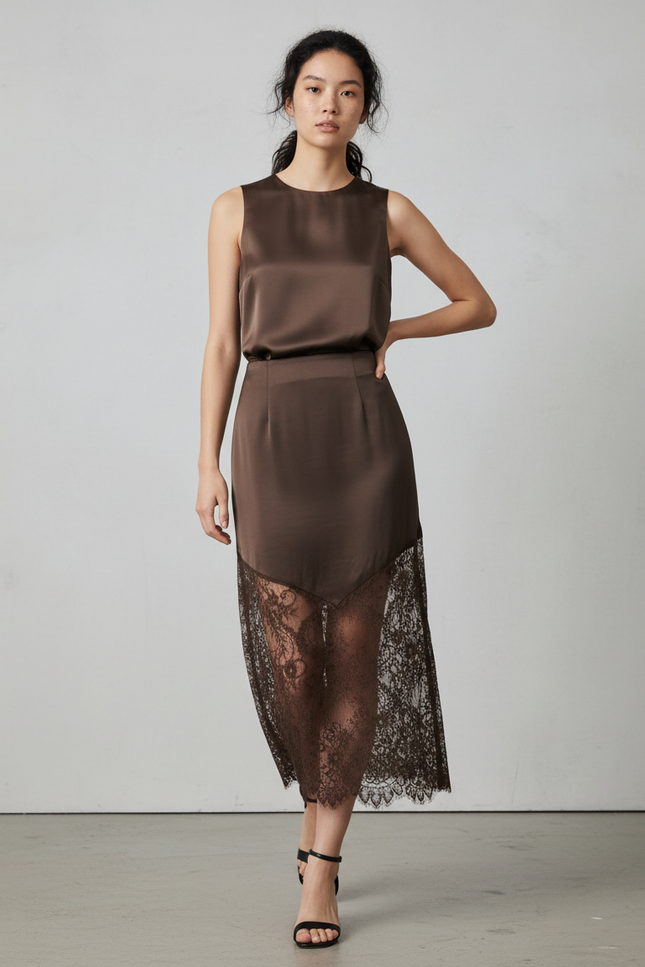 Jupe Crayon En Dentelle