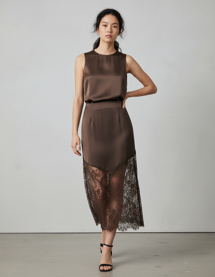 Jupe Crayon En Dentelle