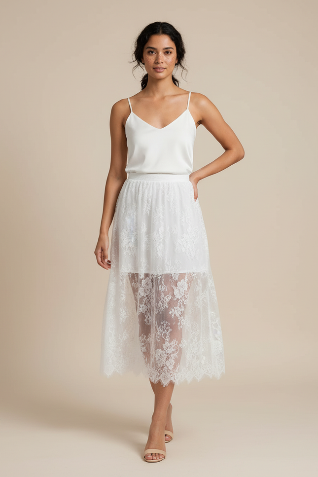 Jupe Midi Dentelle
