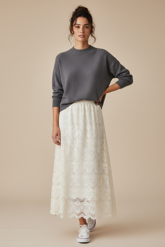 Jupe Longue Dentelle Bohème