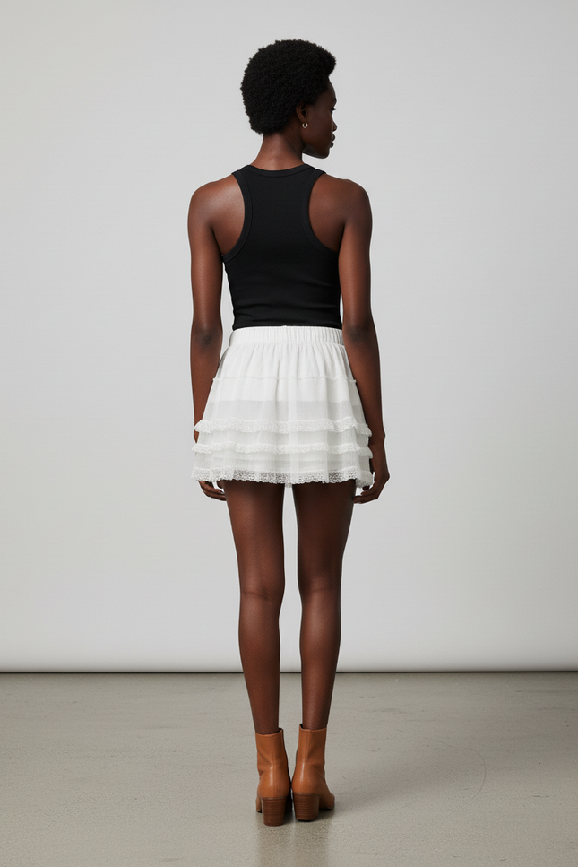 Jupe Courte En Dentelle