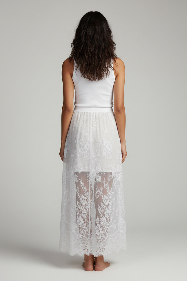 Jupe En Dentelle Longue