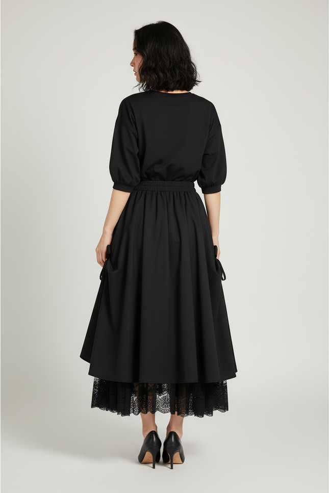 Jupe Cape Longue En Dentelle