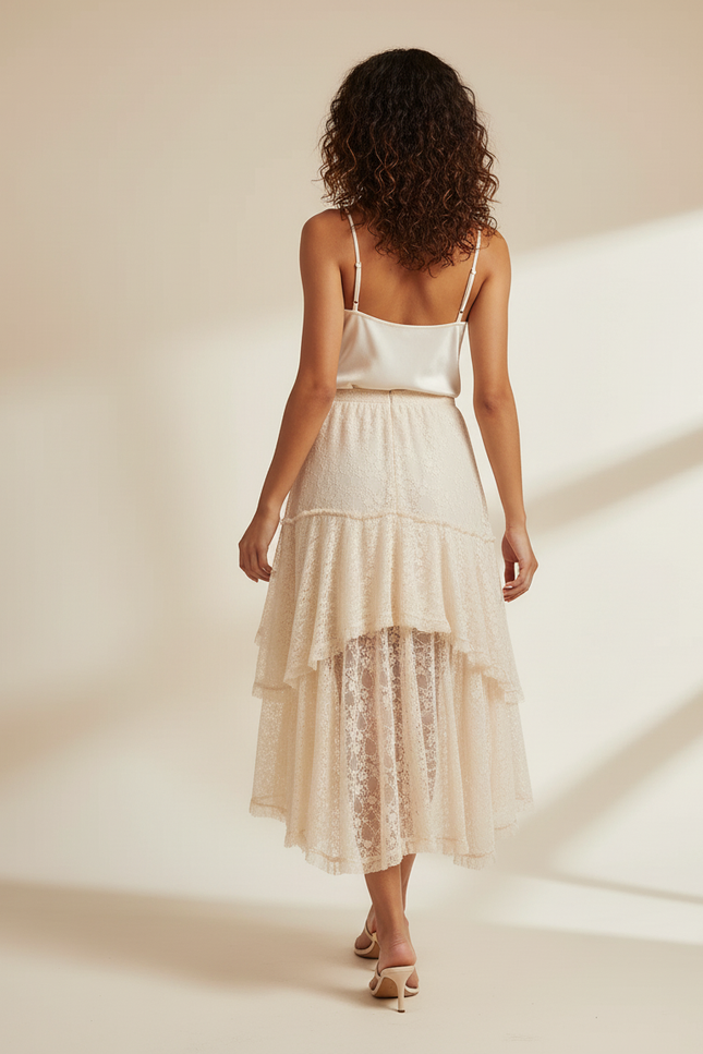 Jupe Asymétrique Dentelle