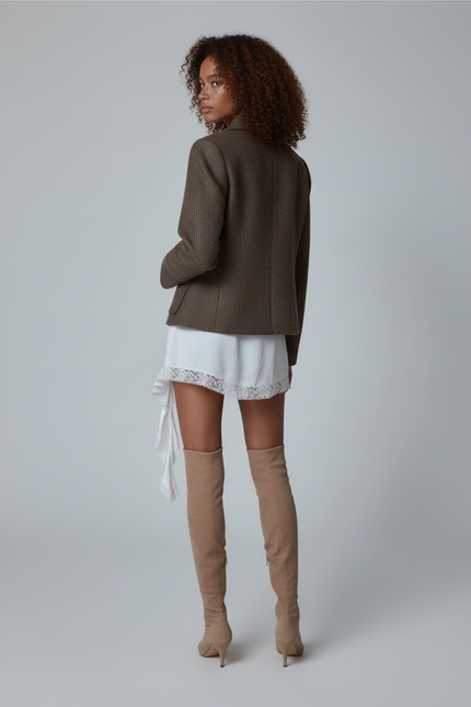 Jupe Dentelle Blanche Asymétrique Chic