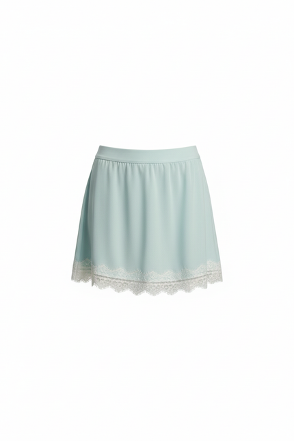 Jupe Dentelle Bleu Clair Fluide