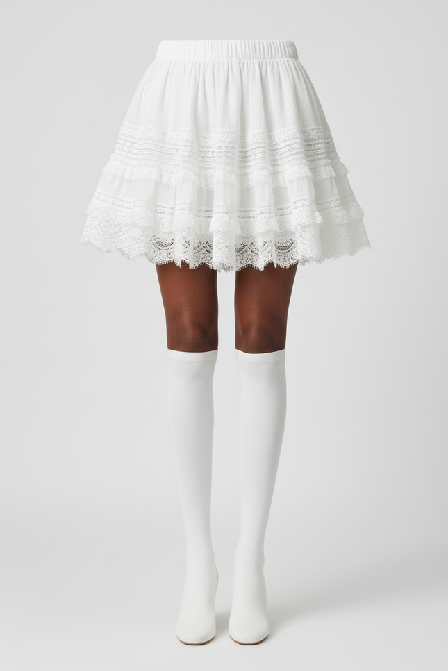 Jupe Courte En Dentelle