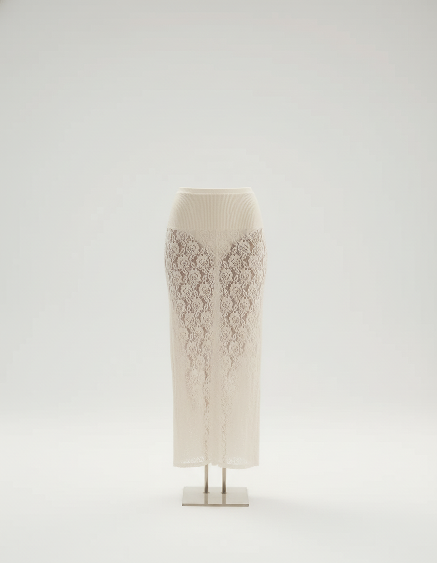 Jupe Dentelle Transparente Longue Bohème