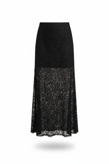 Jupe Dentelle Noire Transparente Chic