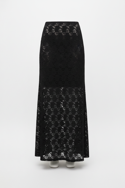 Jupe Dentelle Longue Transparente Élégante