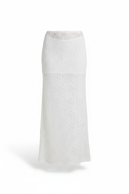 Jupe Dentelle Blanche Transparente Sexy