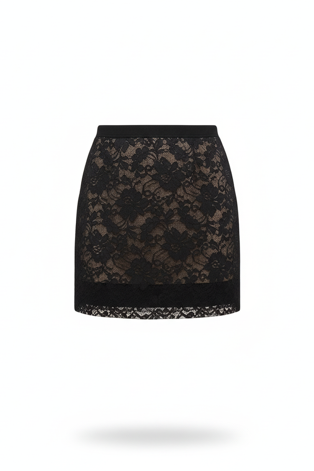 Jupe Courte Noire Dentelle