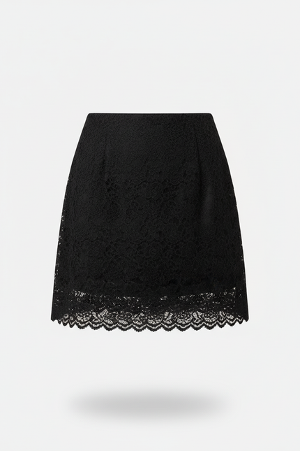 Jupe Dentelle Noire Mini Chic