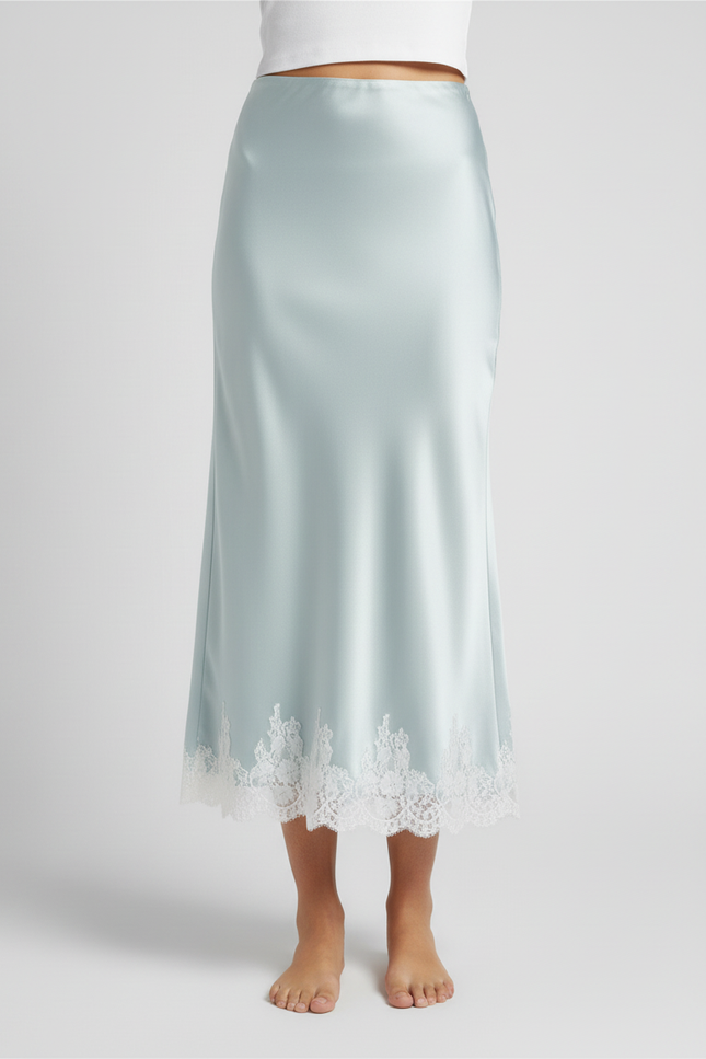 Jupe Soie Et Dentelle