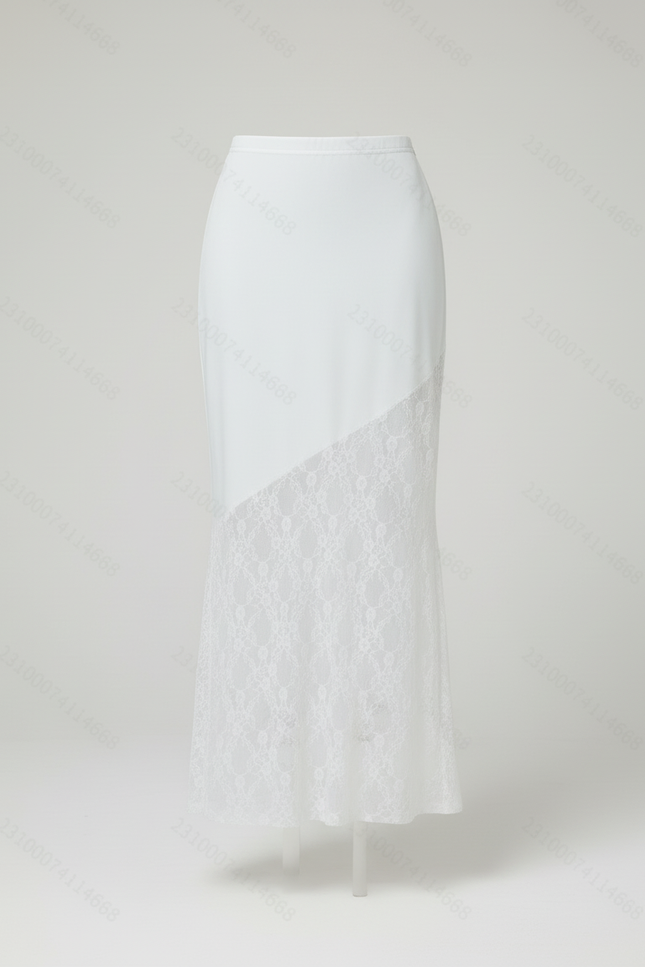 Jupe Crayon Dentelle Blanche