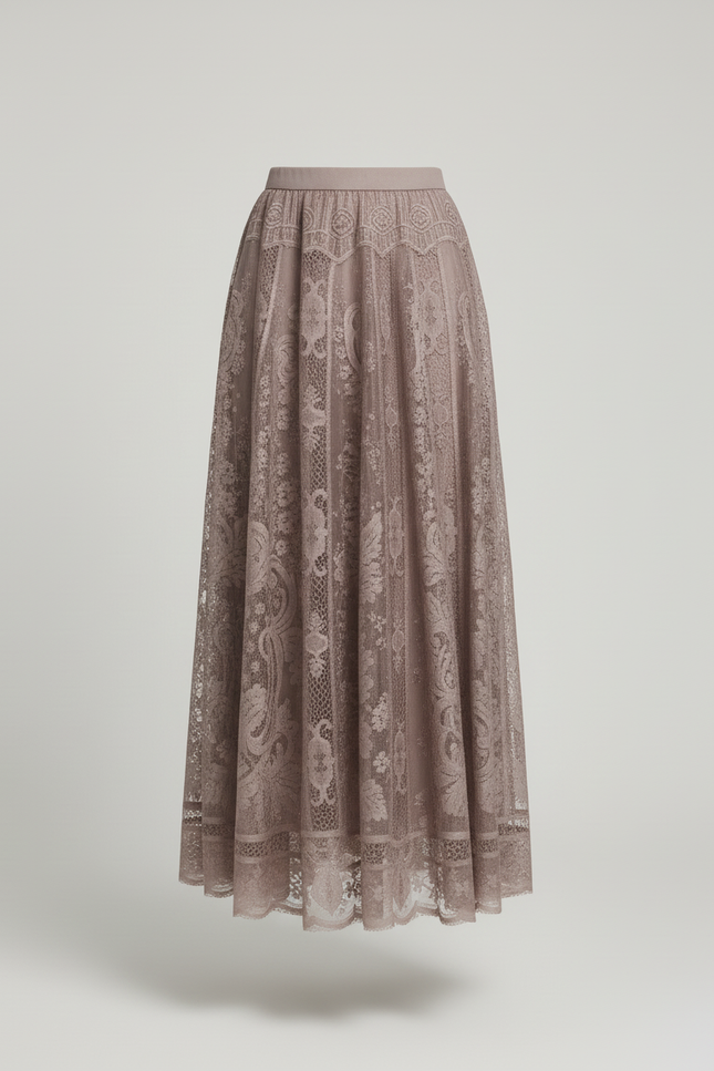 Jupe Dentelle Grise