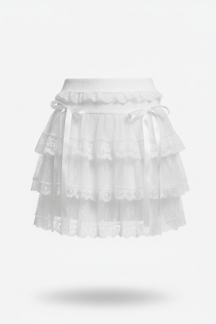 Jupe Taille Haute Dentelle