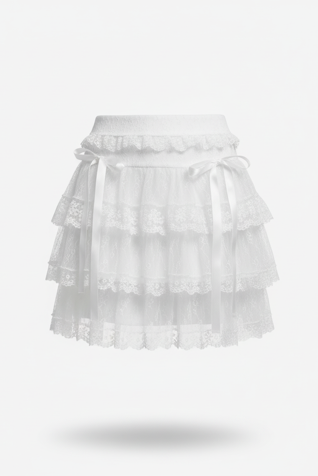 Jupe Taille Haute Dentelle