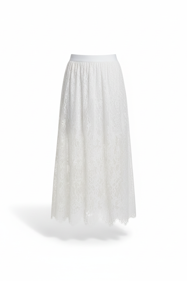 Jupe Dentelle Blanche Longue